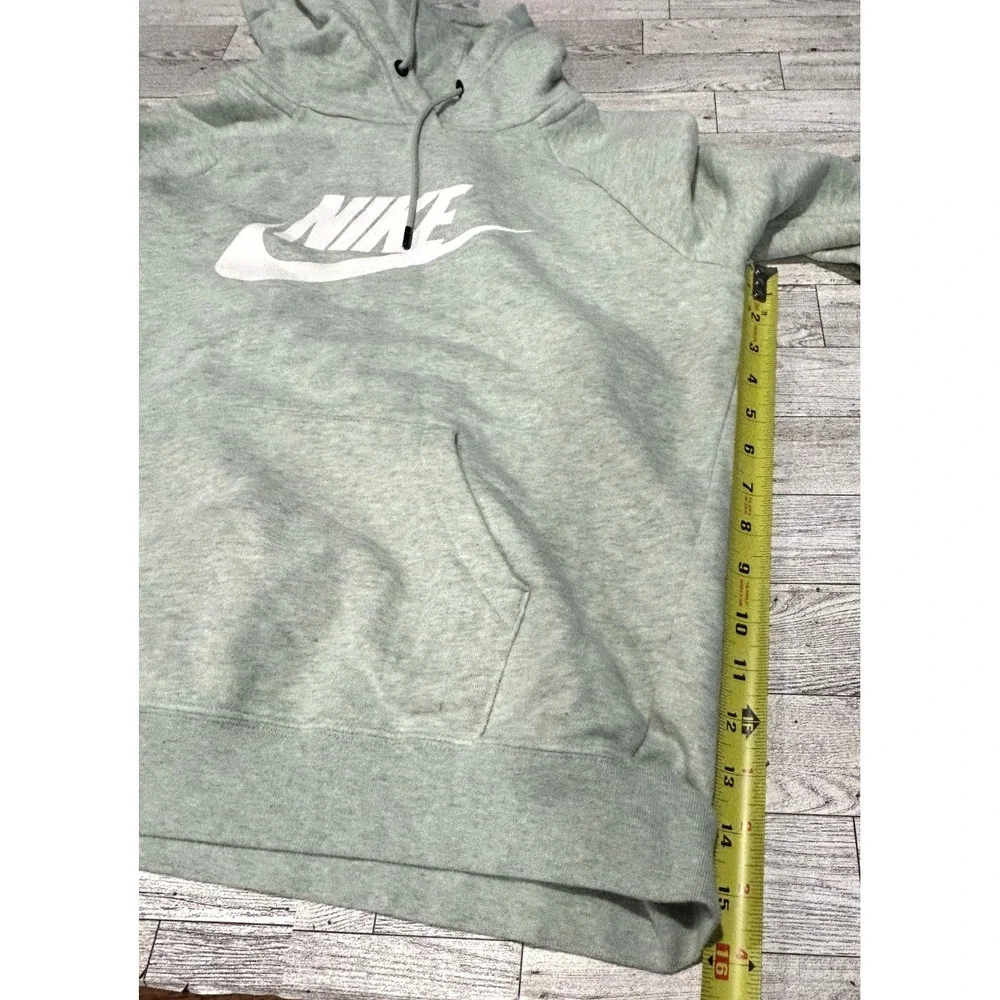 NIKE Seafoam Green White Heathered Pullover Long Sleeve‎ Hoodie Sweatshirt SMALL